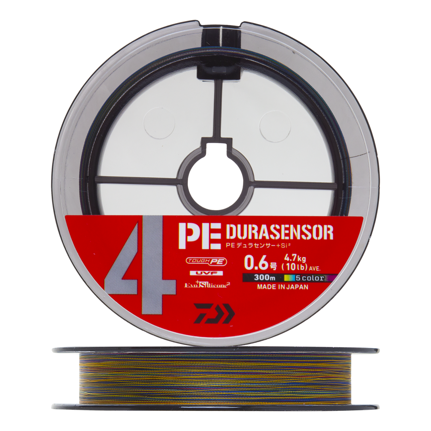 Шнур плетеный Daiwa UVF PE DuraSensor X4 +Si2 #0,6 0,128мм 300м (5color)