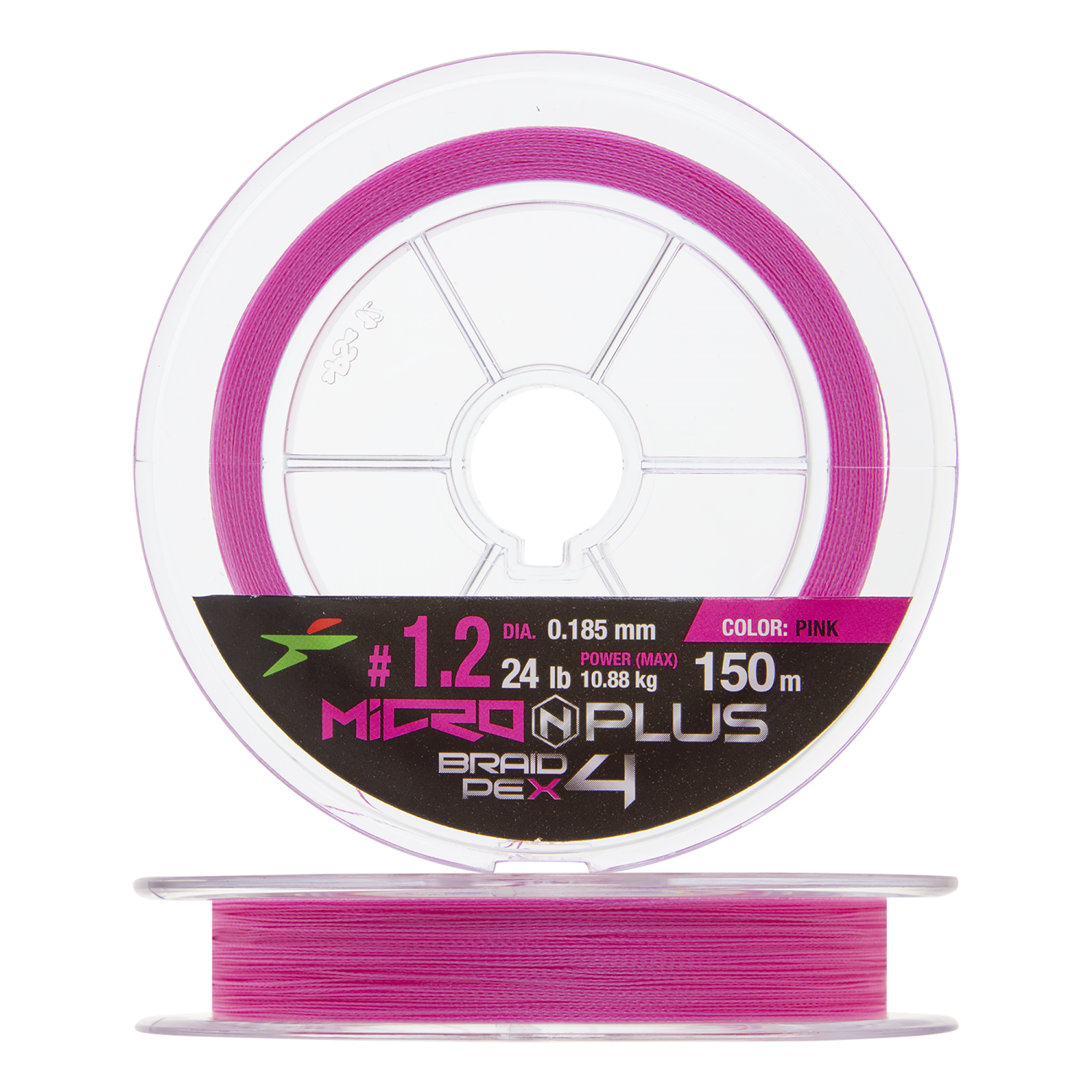 Шнур плетеный Intech Micron Plus PE X4 #1,2 0,185мм 150м (pink)