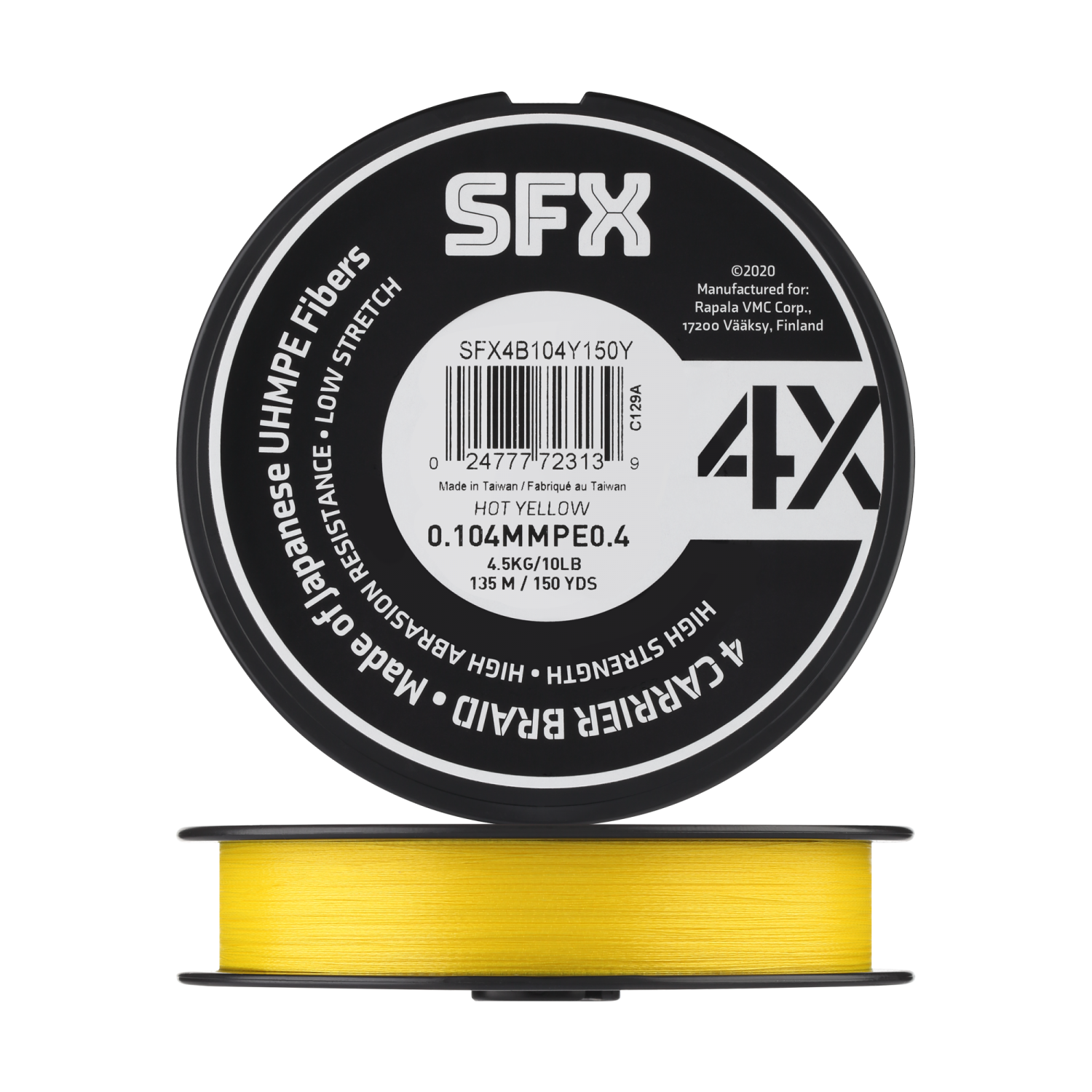 Шнур плетеный Sufix SFX 4X #0,4 0,104мм 135м (yellow)