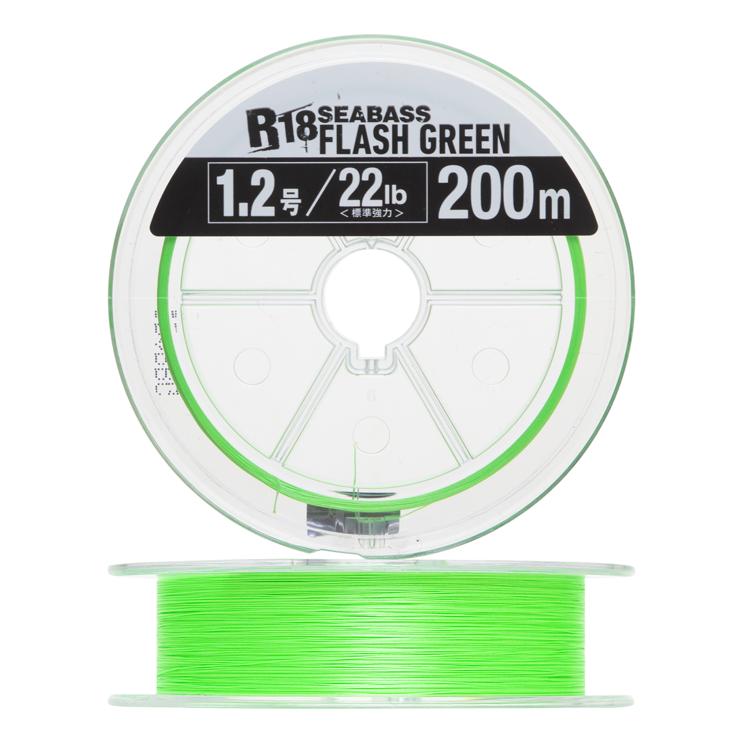 Шнур плетеный Seaguar R-18 Seabass PE X8 #1,2 0,185мм 200м (flash green)