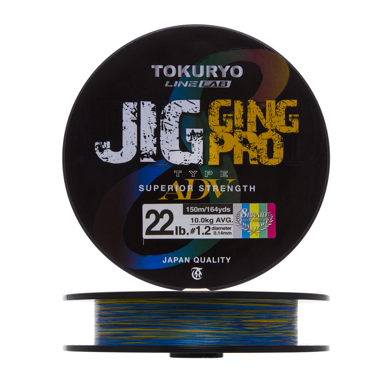 Шнур плетеный Tokuryo JiggingPro X8 PE #1,2 0,14мм 150м (5color)