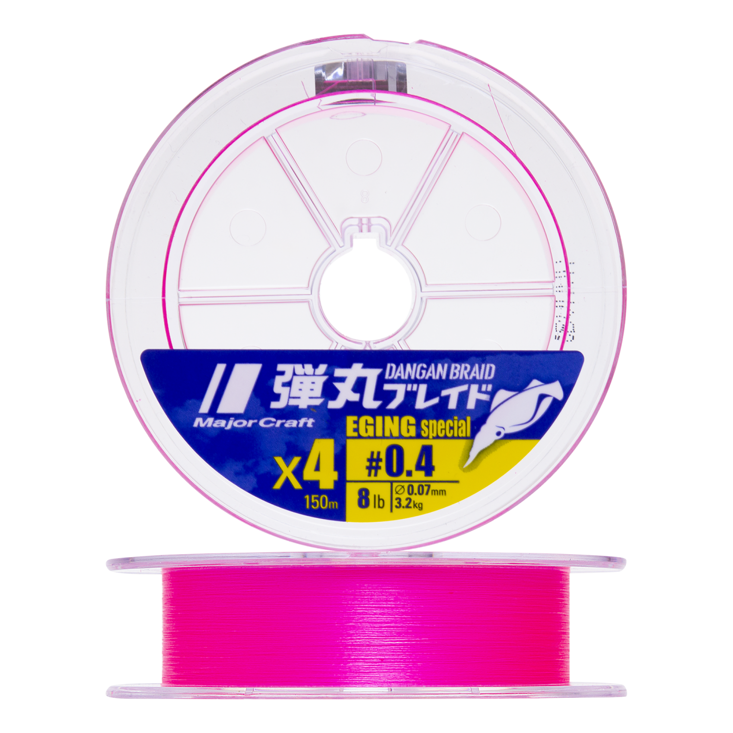 цена Шнур плетеный Major Craft Dangan Braid Eging Special X4 #0,4 0,07мм 150м (pink)