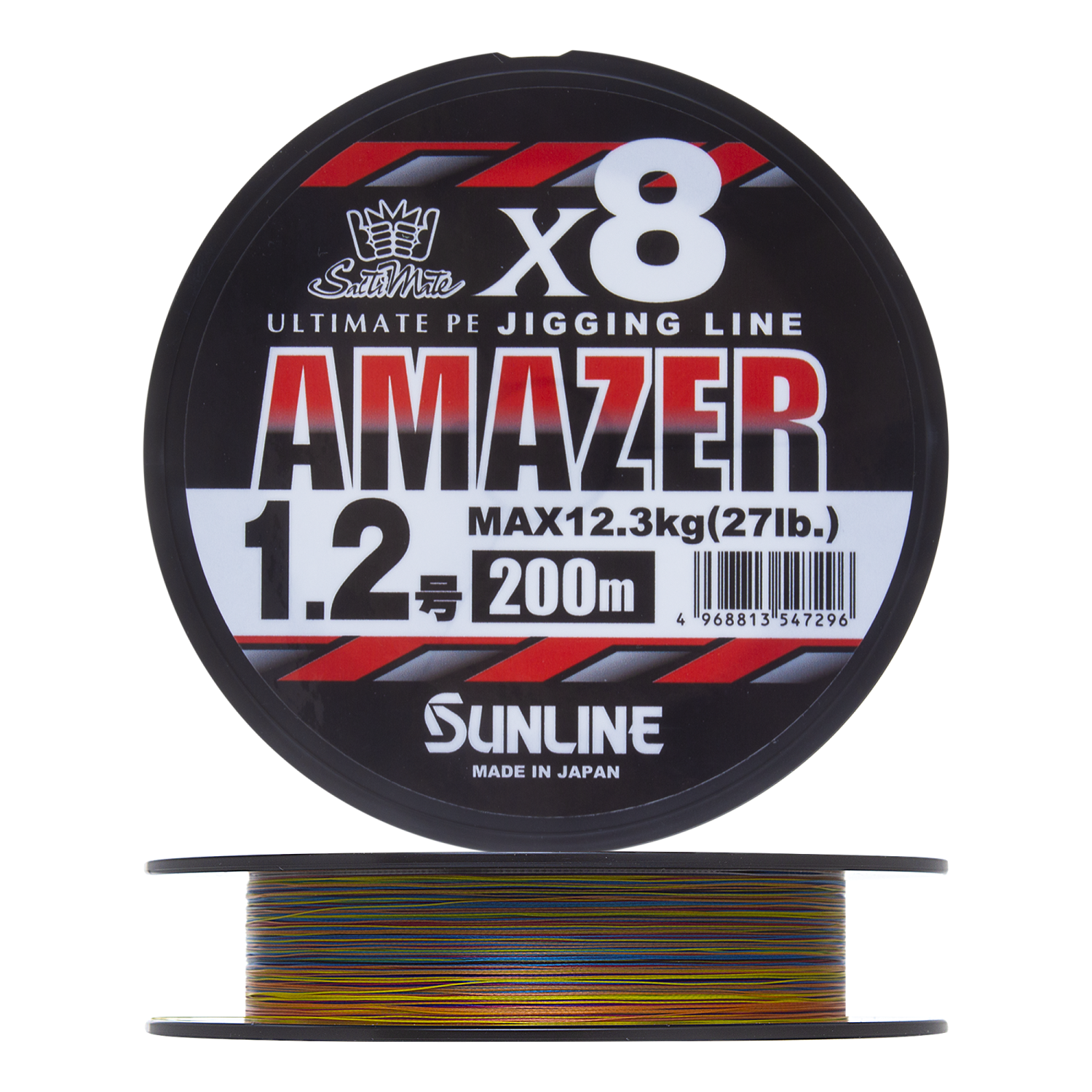 Шнур плетеный Sunline Amazer X8 #1,2 0,185мм 200м (multicolor)