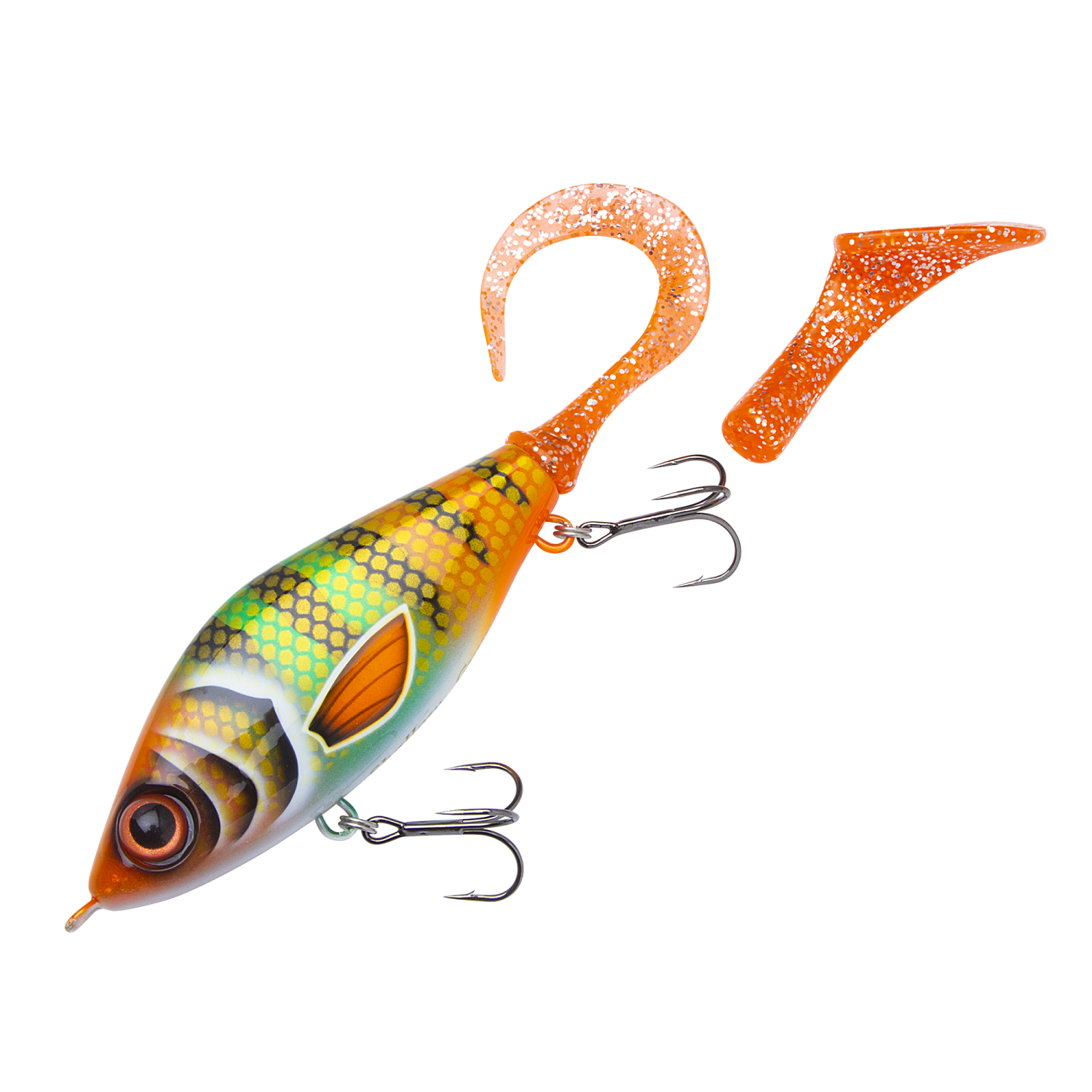 Джеркбейт Strike Pro Guppie Jr. Shallow 110 SS #TR-006 Three Kings Orange