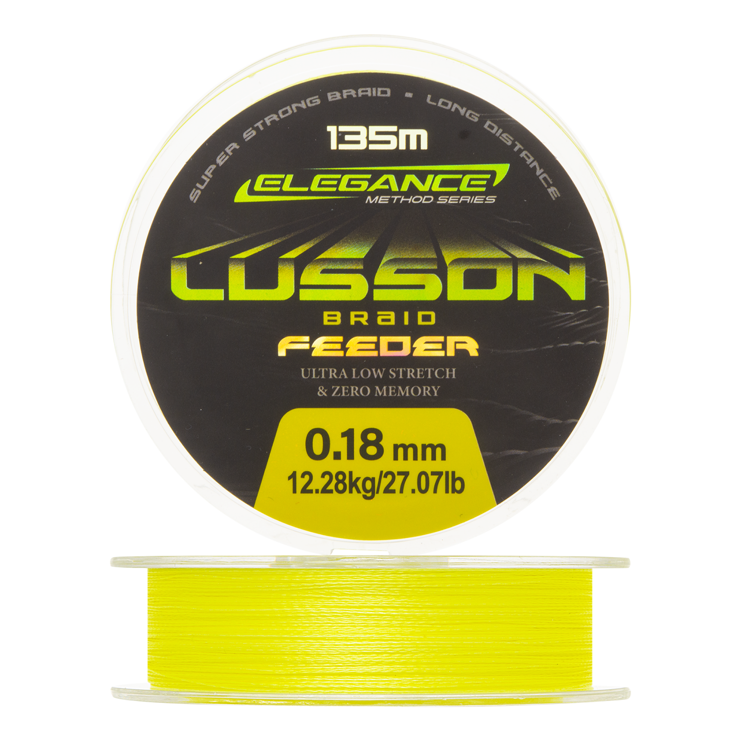 Шнур плетеный Elegance Method Lusson Feeder Braid 0,18мм 135м (fluo yellow)
