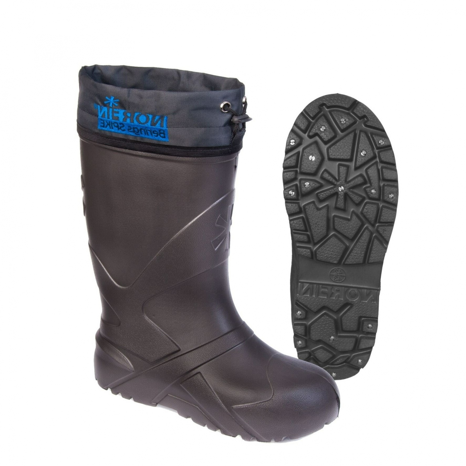 Сапоги зимние Norfin Berings Spike с манжетой и шипами -45С EVA р. 42-43 антрацит