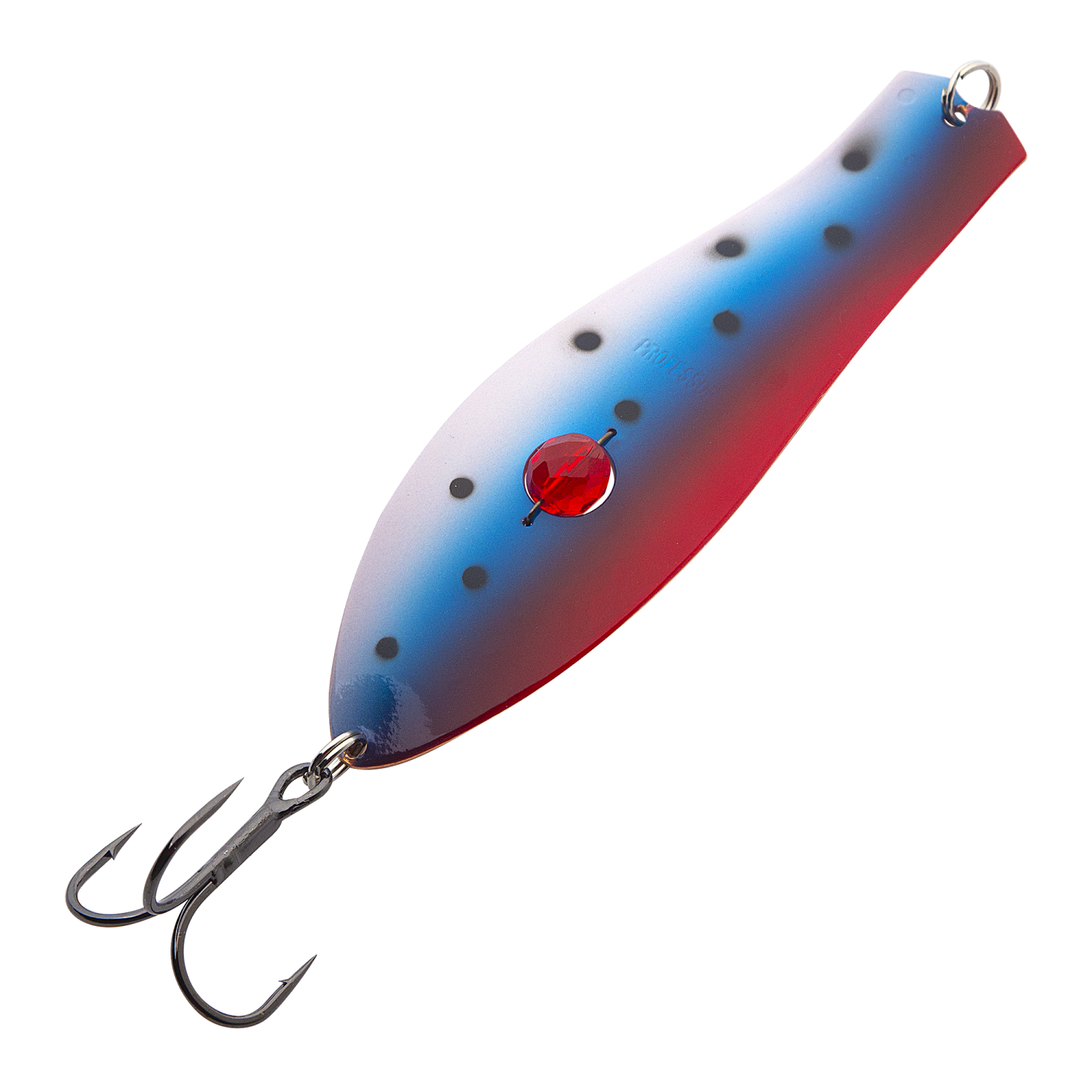 Блесна колеблющаяся Kuusamo Professor 0 44гр 130/44 (бусинка) #BL/R/BLU/W-C