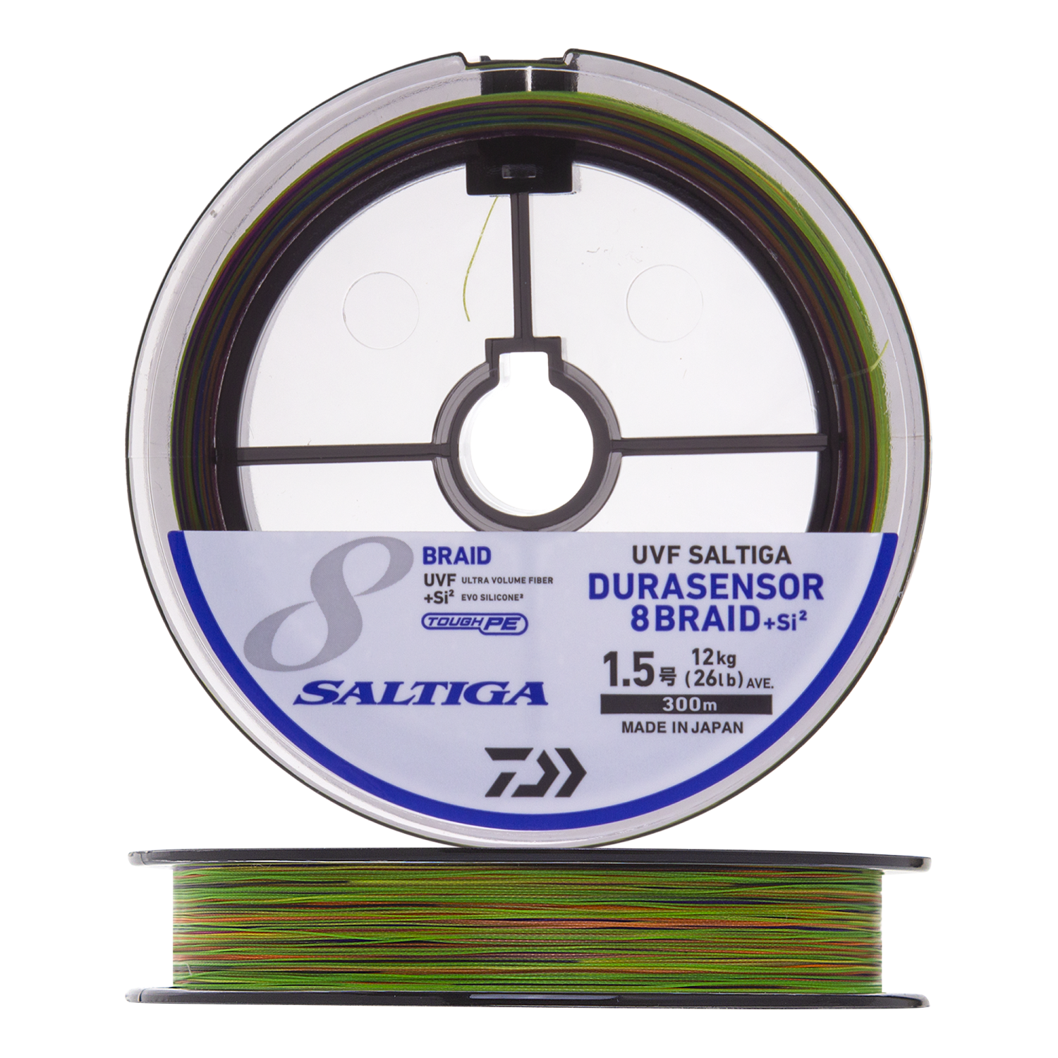 Шнур плетеный Daiwa UVF PE Saltiga DuraSensor X8 +Si2 #1,5 0,205мм 300м (multicolor)