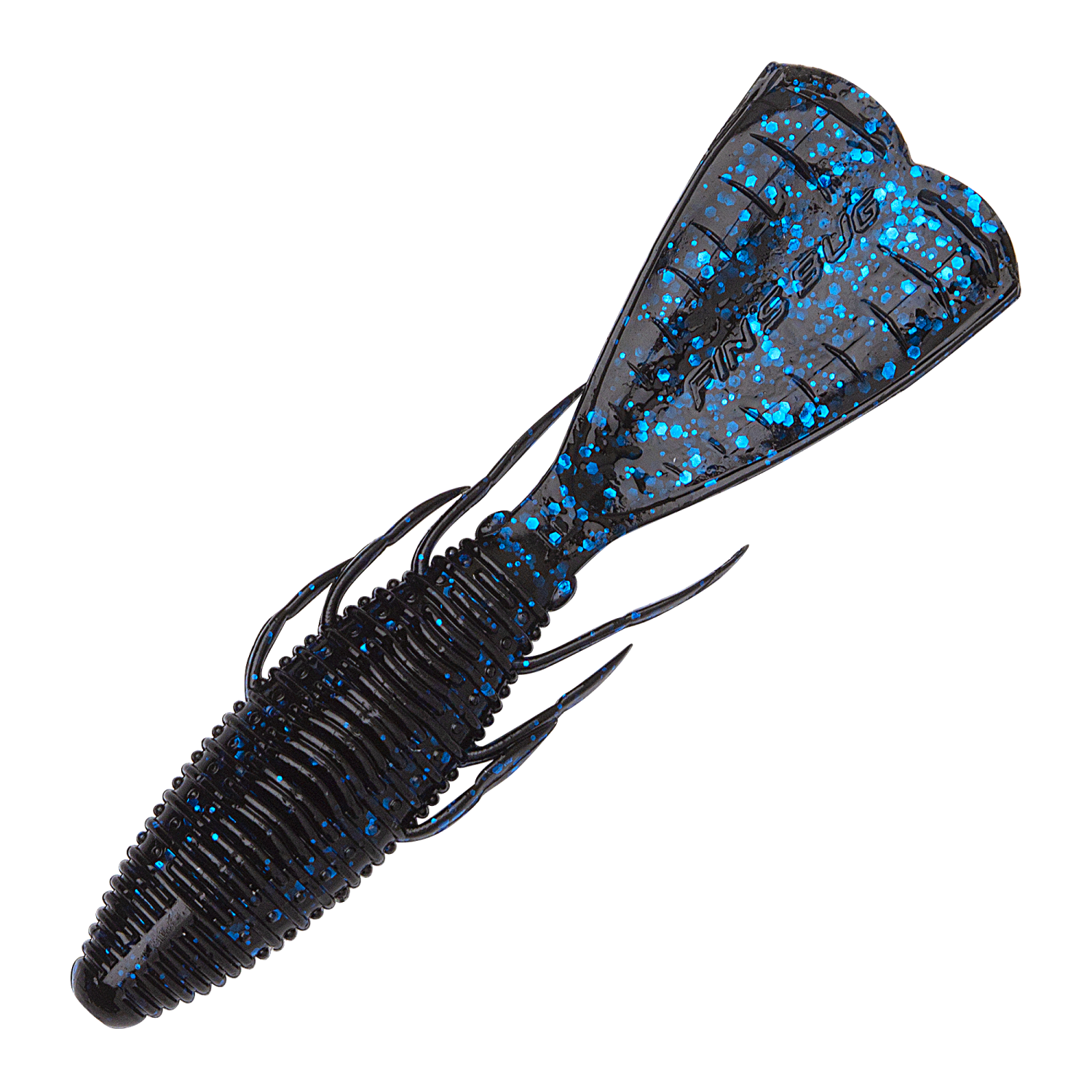 Приманка силиконовая Daiwa Fins Bug 4" #Black Blue Flakes