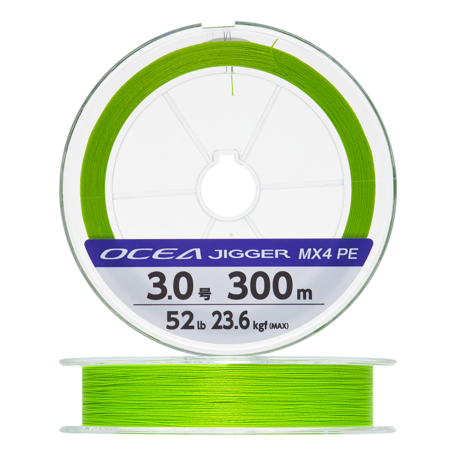 Шнур плетеный Shimano Ocea Jigger MX4 PE #3,0 0,285мм 300м (lime green)