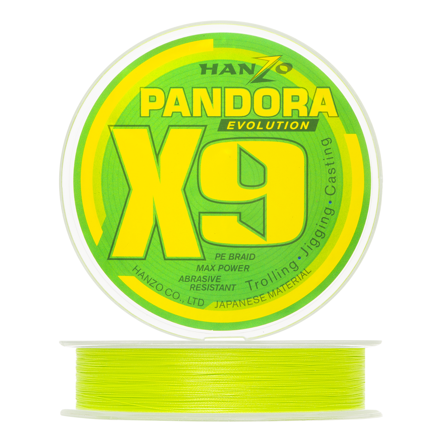 Шнур плетеный Hanzo Pandora Evolution X9 20 024мм 200м 200м green 1785₽