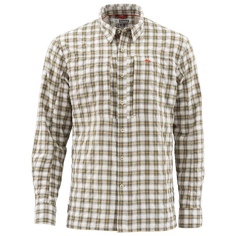 Рубашка Simms Bugstopper LS Shirt XL Plaid Cork Plaid рубашка simms outpost ss shirt 2xl mist plaid