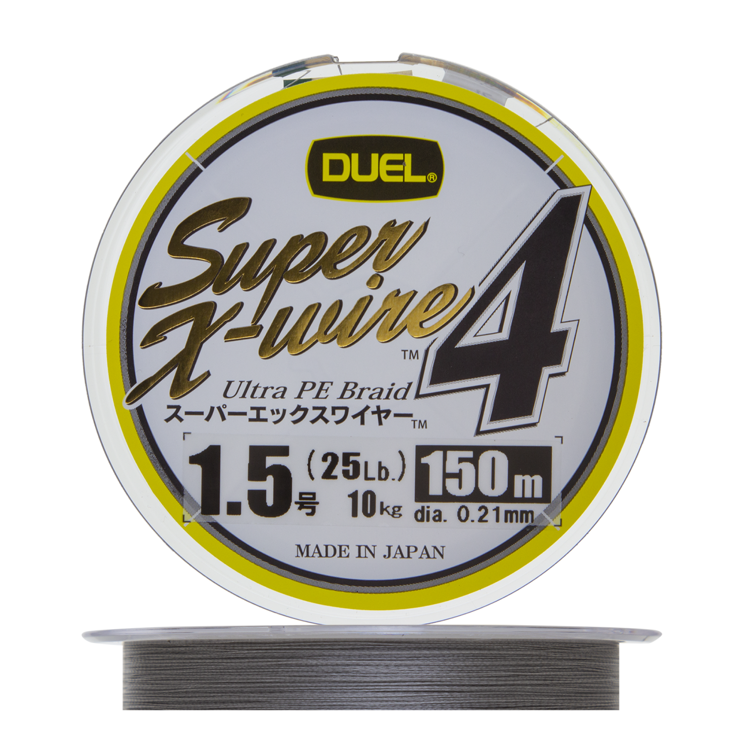 Шнур плетеный Duel PE Super X-Wire 4 #1,5 0,21мм 150м (silver)