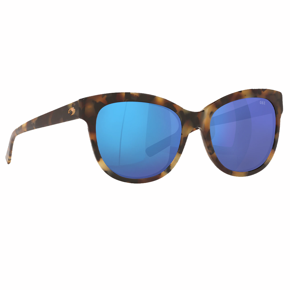 цена Очки солнцезащитные поляризационные Costa Bimini 580 G Shiny Vintage Tortoise/Blue Mirror