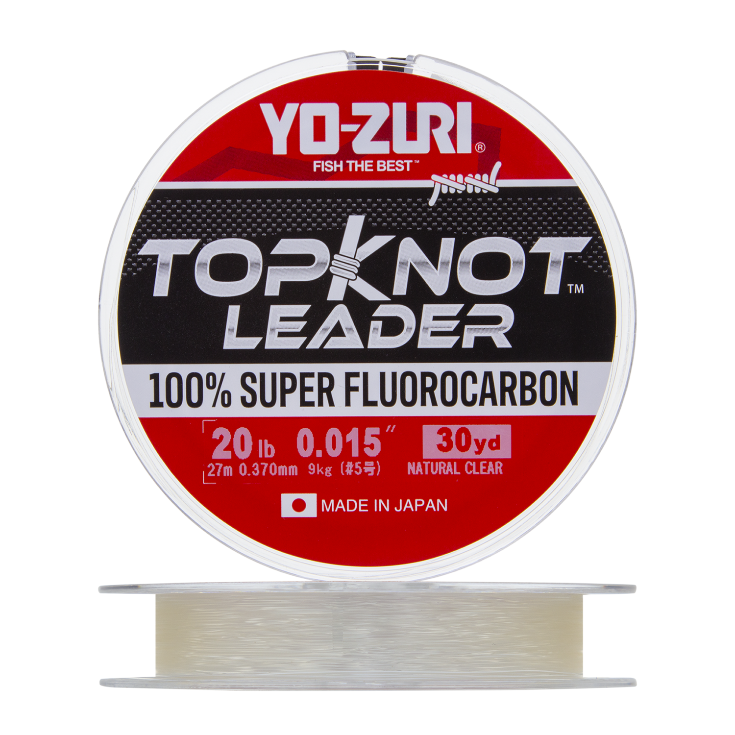 Флюорокарбон Yo-Zuri Topknot Leader Fluorocarbon 100% 0,370мм 27м (natural clear) - 3 рис.