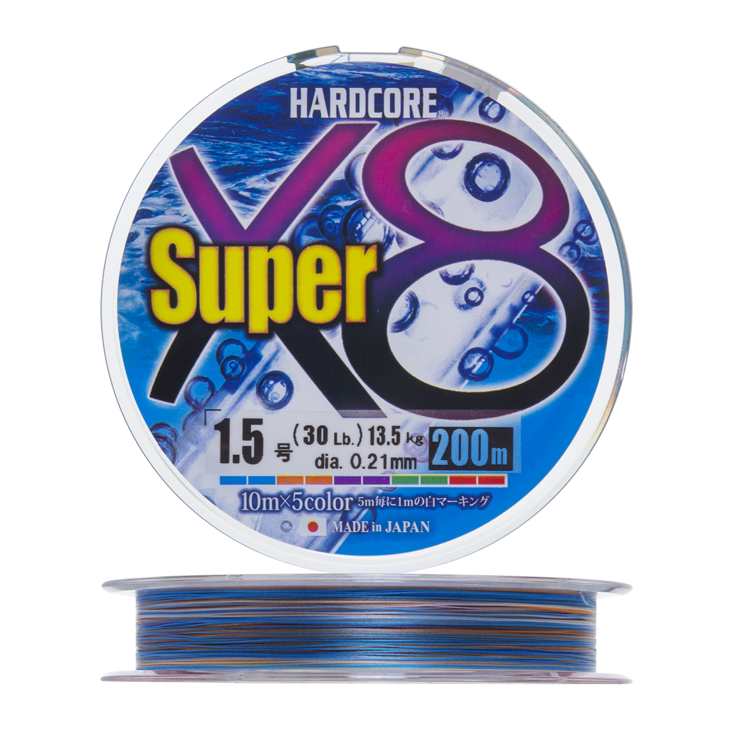 цена Шнур плетеный Duel Hardcore PE X8 Super #1,5 0,21мм 200м (5color)