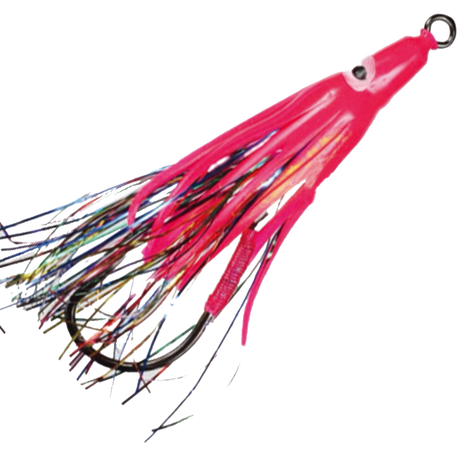 Крючок-ассист спарка Gamakatsu G-Trailer Kuwase с октопусом 2" AK-117 14-Luminous Pink/Yellow (1 пара)
