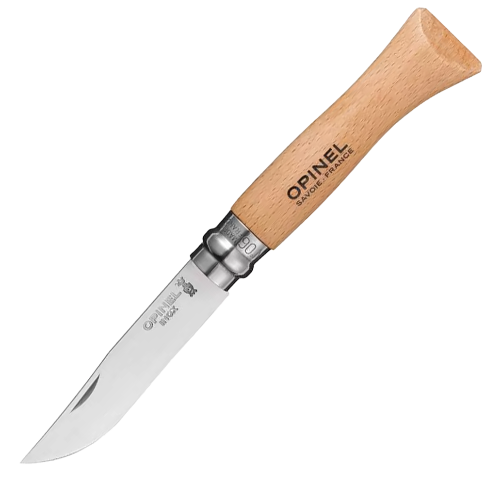 Нож складной Opinel №06 Inox бук opinel нож складной opinel slim 10 vri inox 10см натуральный падук полированная нерж сталь