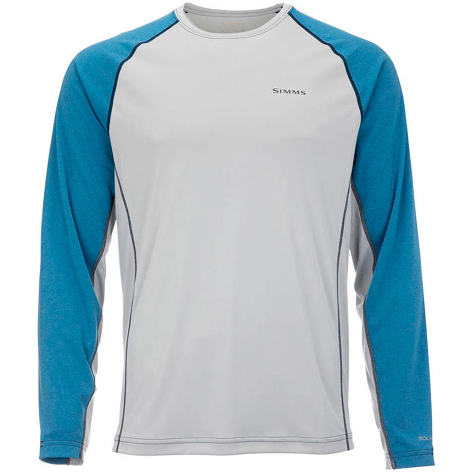 Лонгслив Simms SolarFlex LS Crewneck - Solid XL Nightfall Heather/Sterling