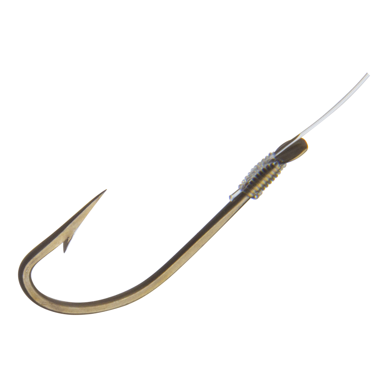 Крючок одинарный с поводком Garbolino Bronzed Forged Strong Hooks To Nylon #12 0,14мм (10шт)