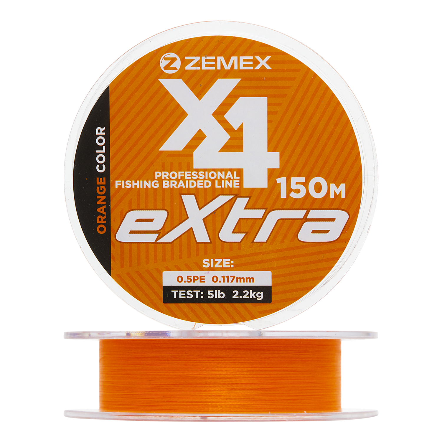 Шнур плетеный Zemex Extra X4 #0,5 0,117мм 150м (orange)