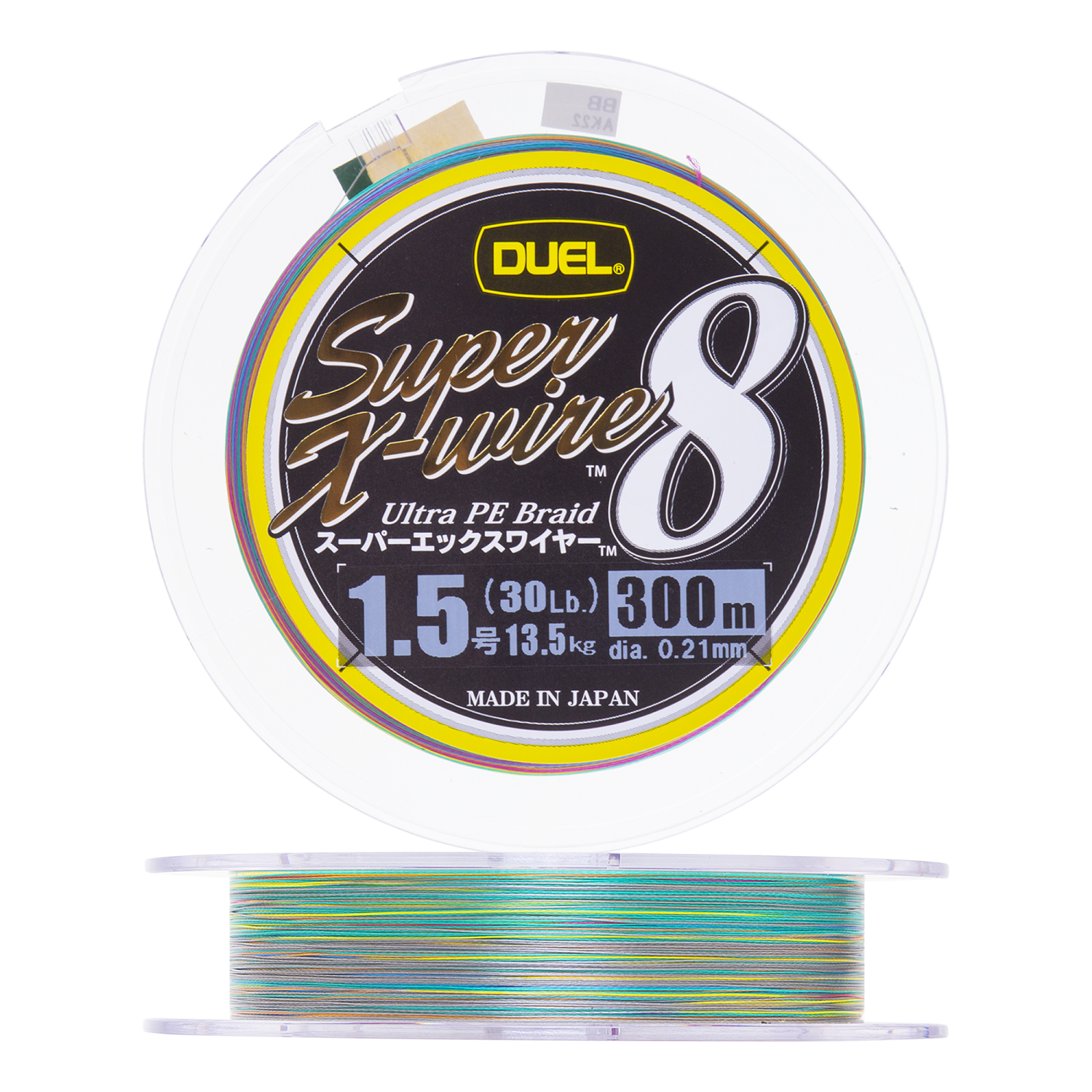 Шнур плетеный Duel PE Super X-Wire 8 #1,5 0,21мм 300м (5color-yellow marking)