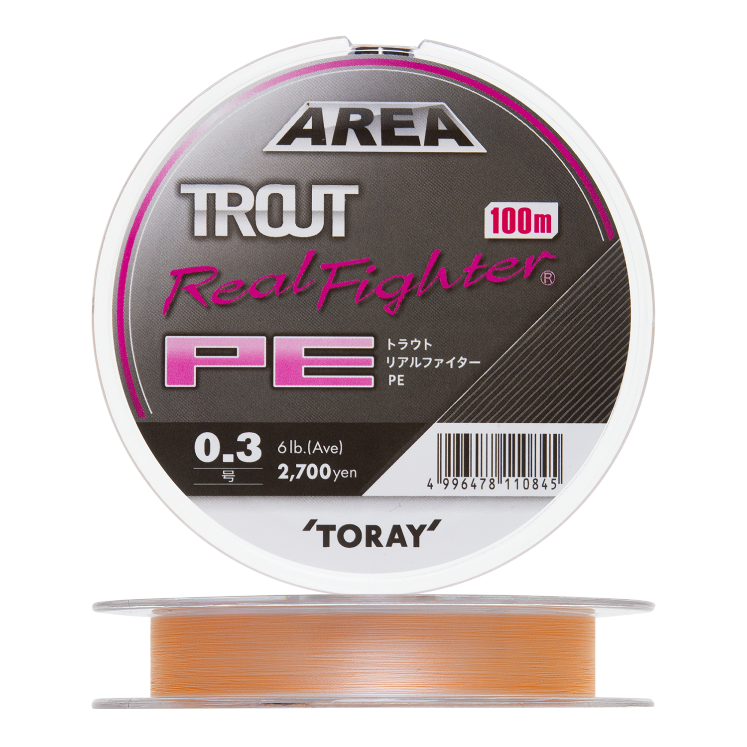 Шнур плетеный Toray Trout Real Fighter PE #0,3 100м (pink)