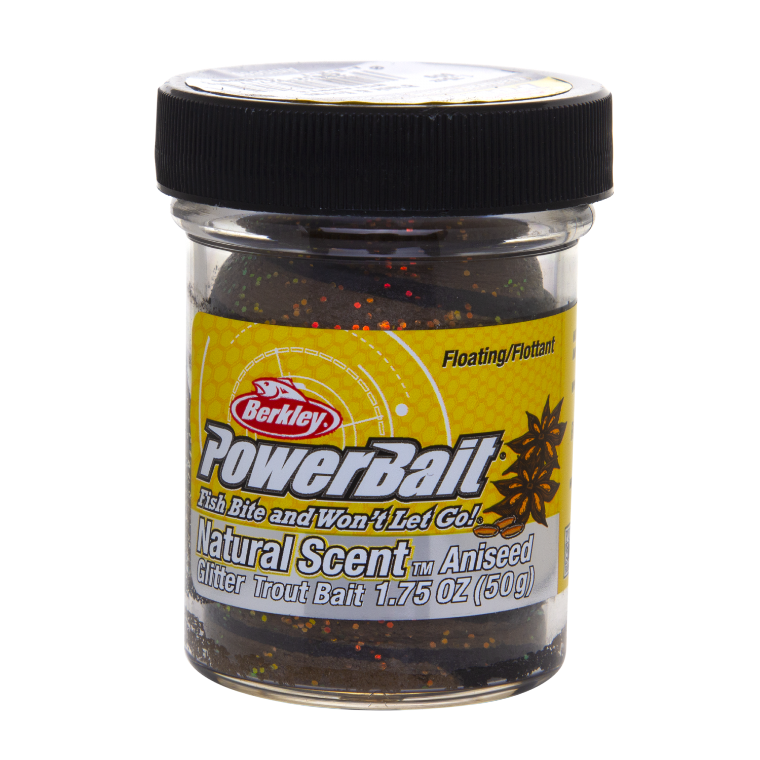 Паста форелевая Berkley PowerBait Natural Scent Glitter Trout Bait 50гр Aniseed #Black/Brown Twist