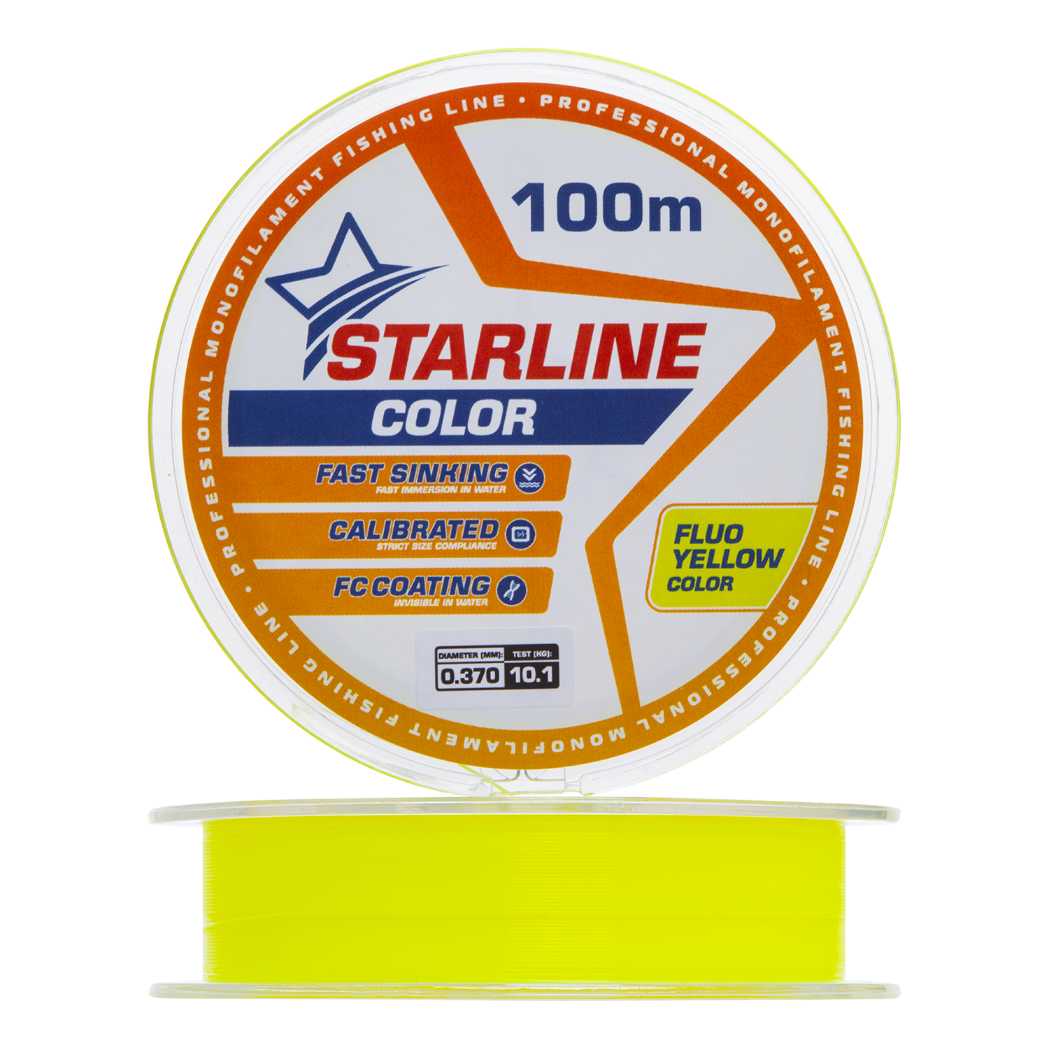 Леска монофильная IAM Starline 0,370мм 100м (fluo yellow)