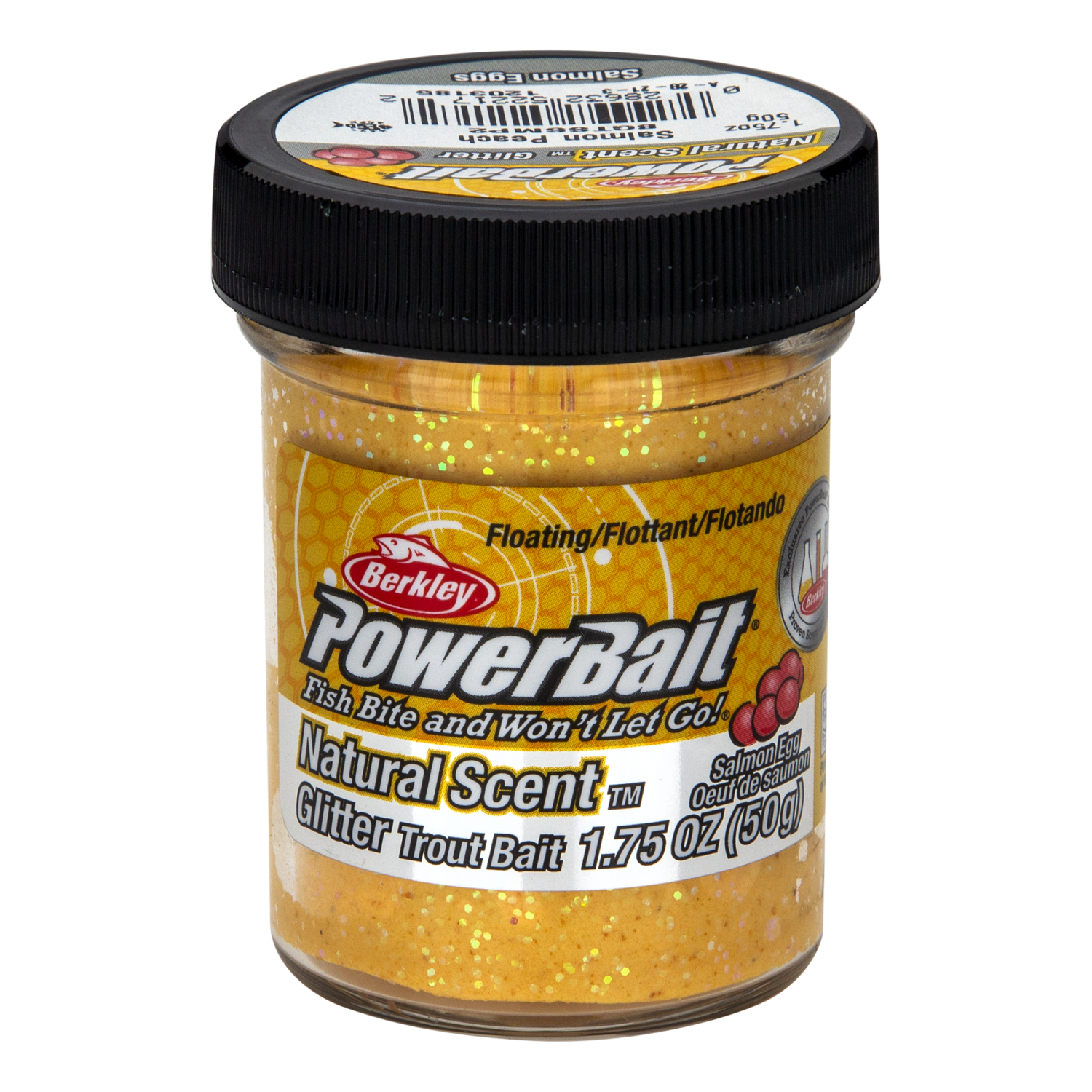 Паста форелевая Berkley PowerBait Natural Glitter Trout Bait 50гр Salmon Egg #Salmon Peach