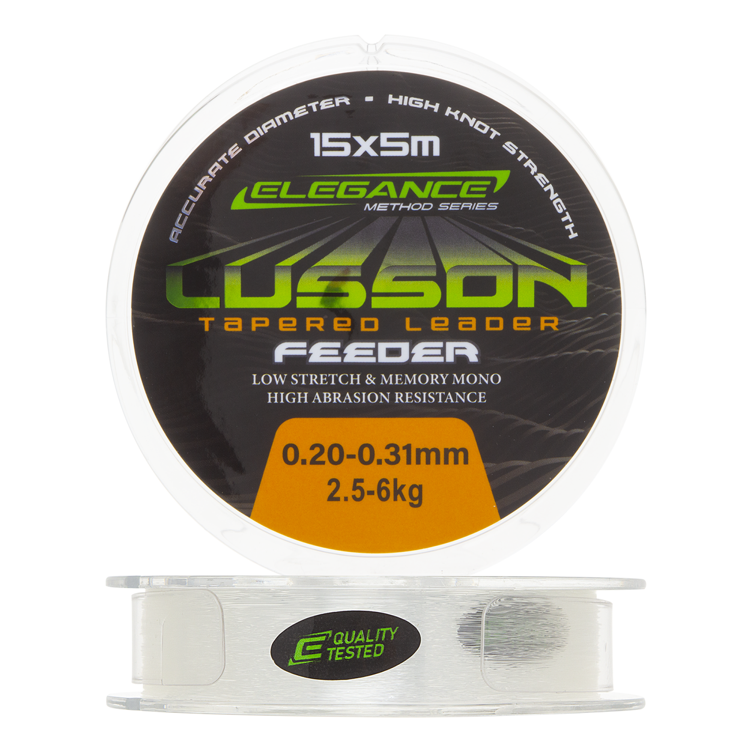 Шок-лидер Elegance Method Lusson Tapered Leader Feeder 0,20мм-0,31мм 15х5м (clear)