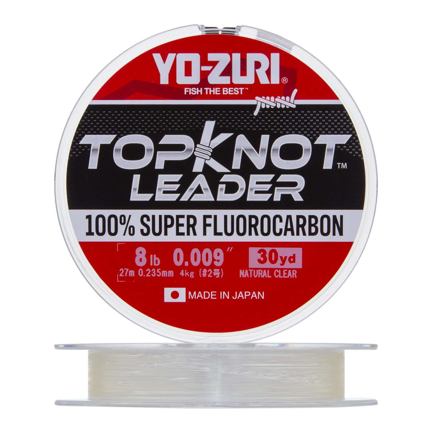 флюорокарбон yo zuri topknot leader fluorocarbon 100% 27м natural clear 0 700мм 60lbs Флюорокарбон Yo-Zuri Topknot Leader Fluorocarbon 100% 0,235мм 27м (natural clear)
