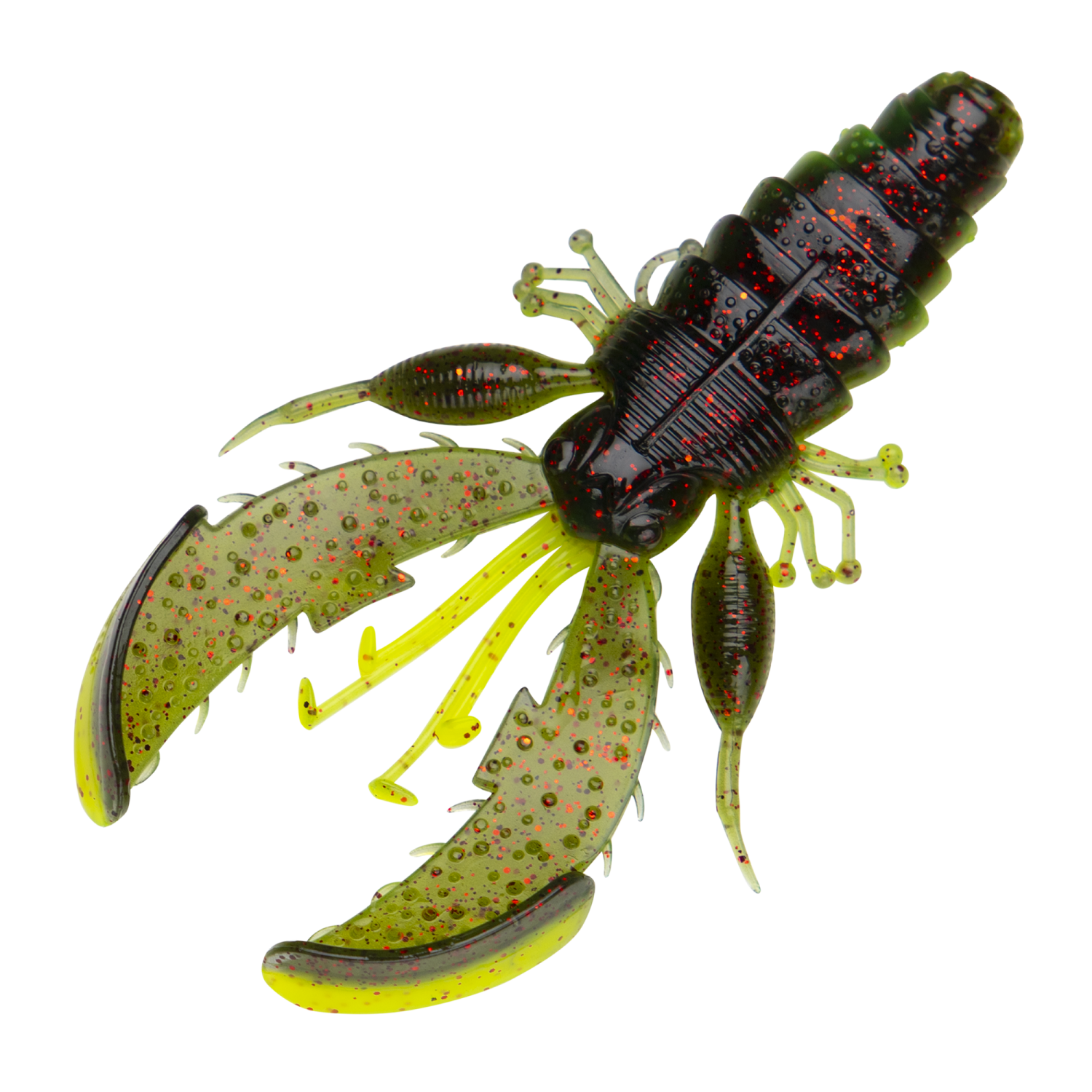 Приманка силиконовая Westin CreCraw Creaturebait 8,5см 5шт #Black/Chartreuse