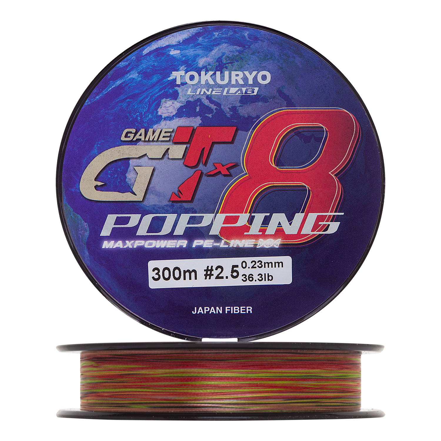 Шнур плетеный Tokuryo GT PE X8 #2,5 0,23мм 300м (5color)