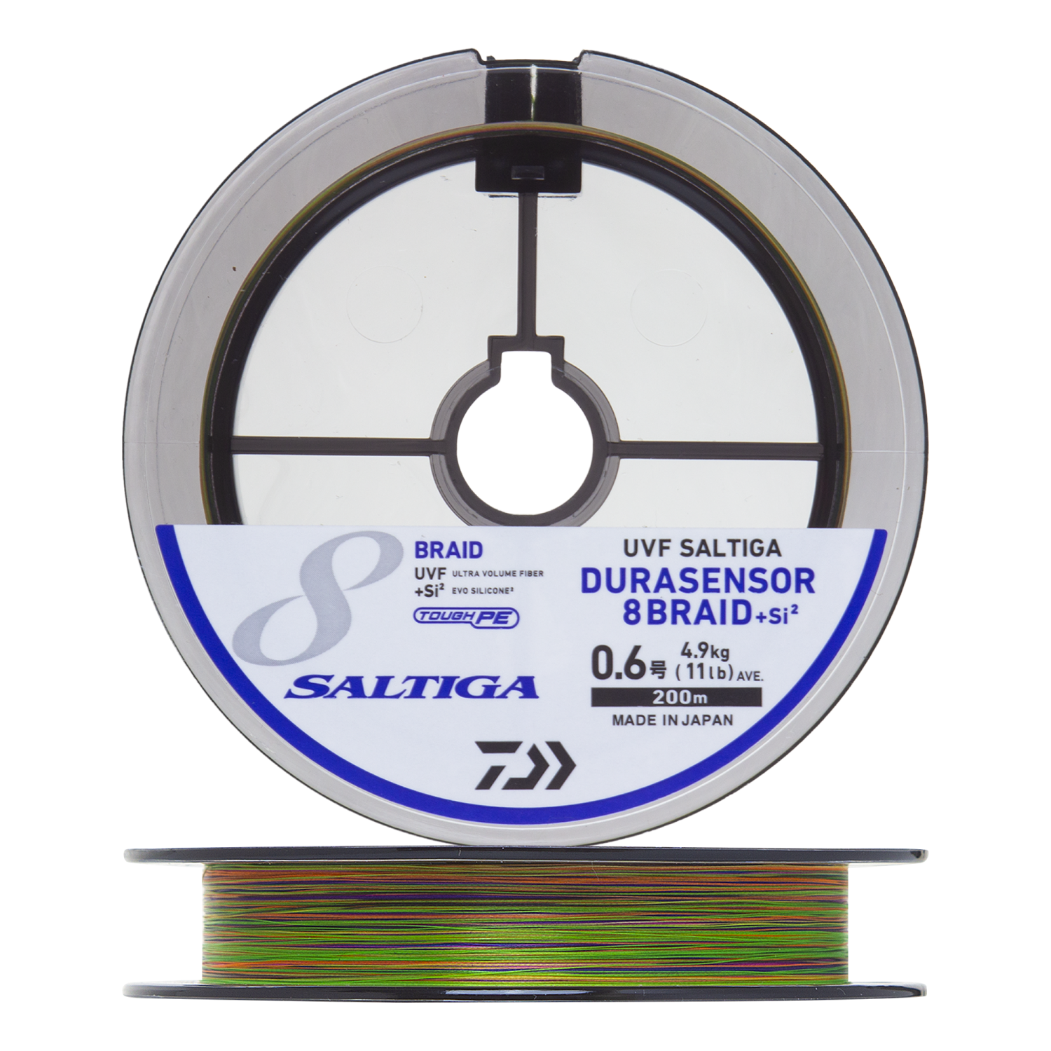 Шнур плетеный Daiwa UVF PE Saltiga DuraSensor X8 +Si2 #0,6 0,128мм 200м (multicolor)