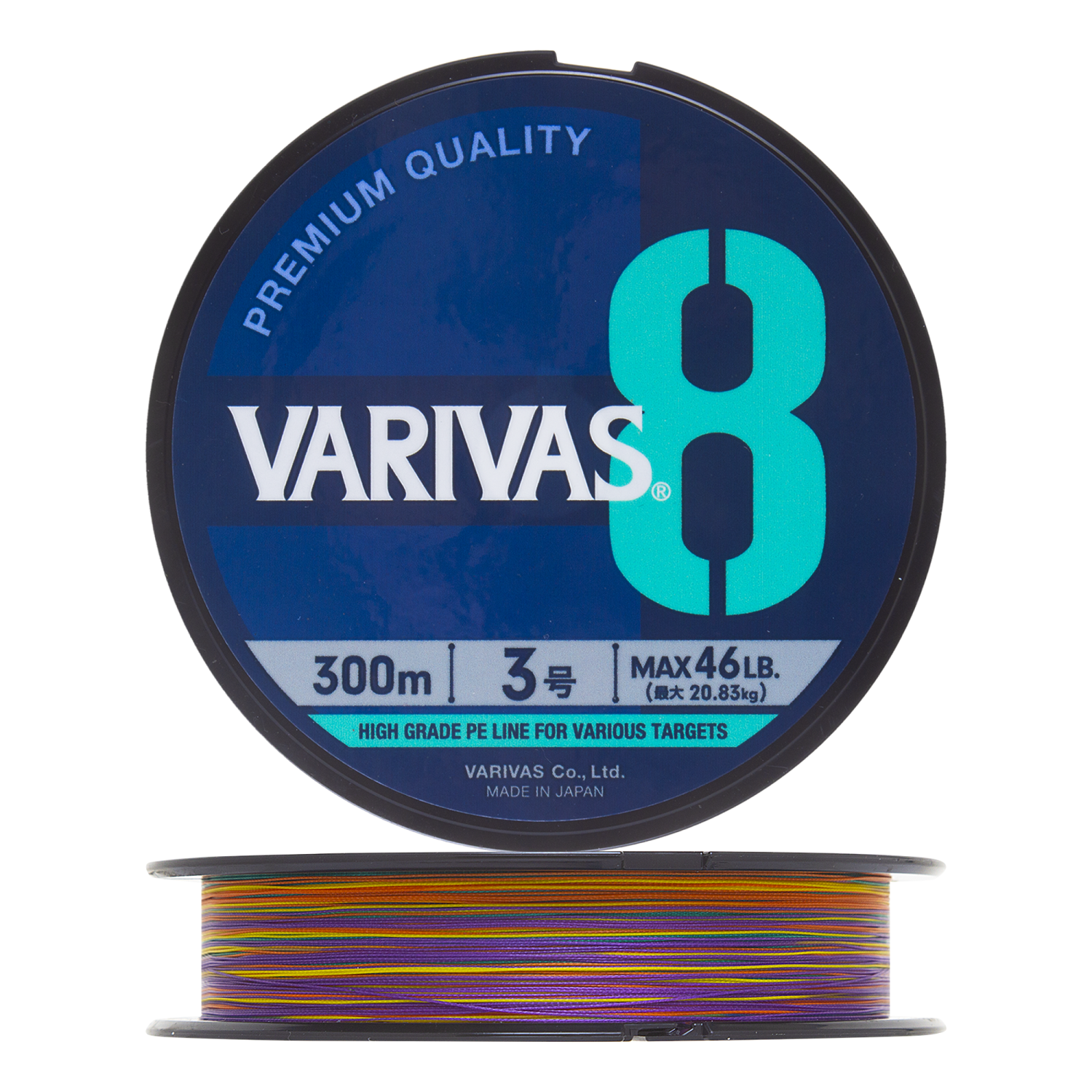 Шнур плетеный Varivas 8 PE Marking #3,0 0,285мм 300м (multicolor)