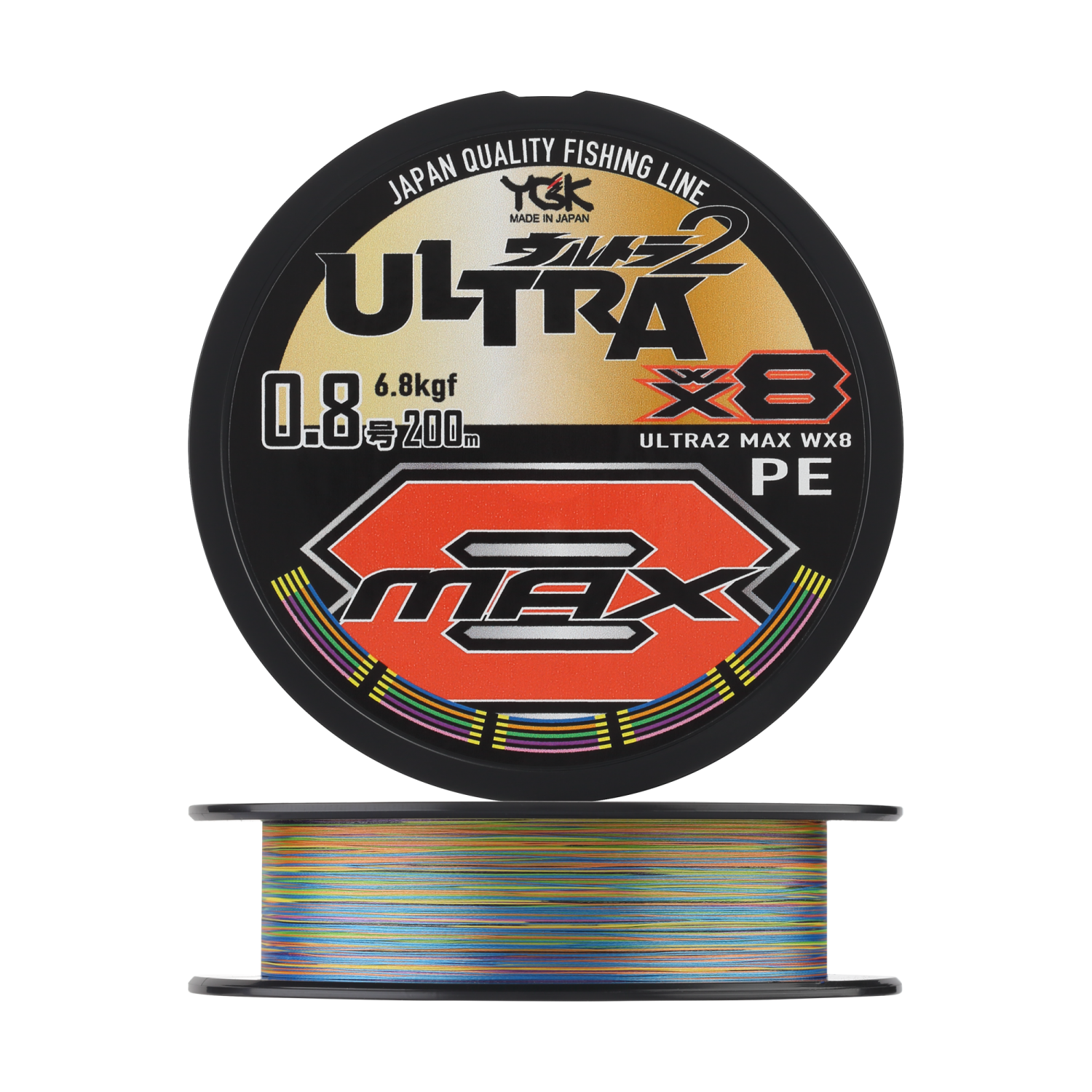 Шнур плетеный YGK Ultra2 Max WX8 #0,8 0,148мм 200м (5color)