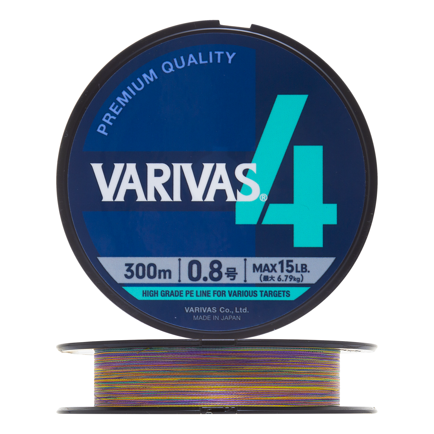 Шнур плетеный Varivas 4 PE Marking #0,8 0,148мм 300м (multicolor)