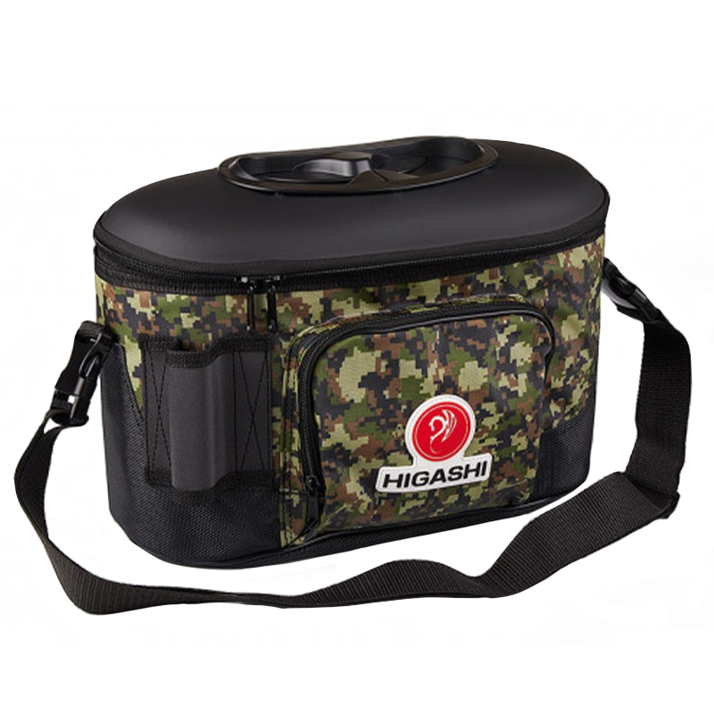 Кан рыболовный Higashi Live Bait Box 7,5л Green Digital Camo