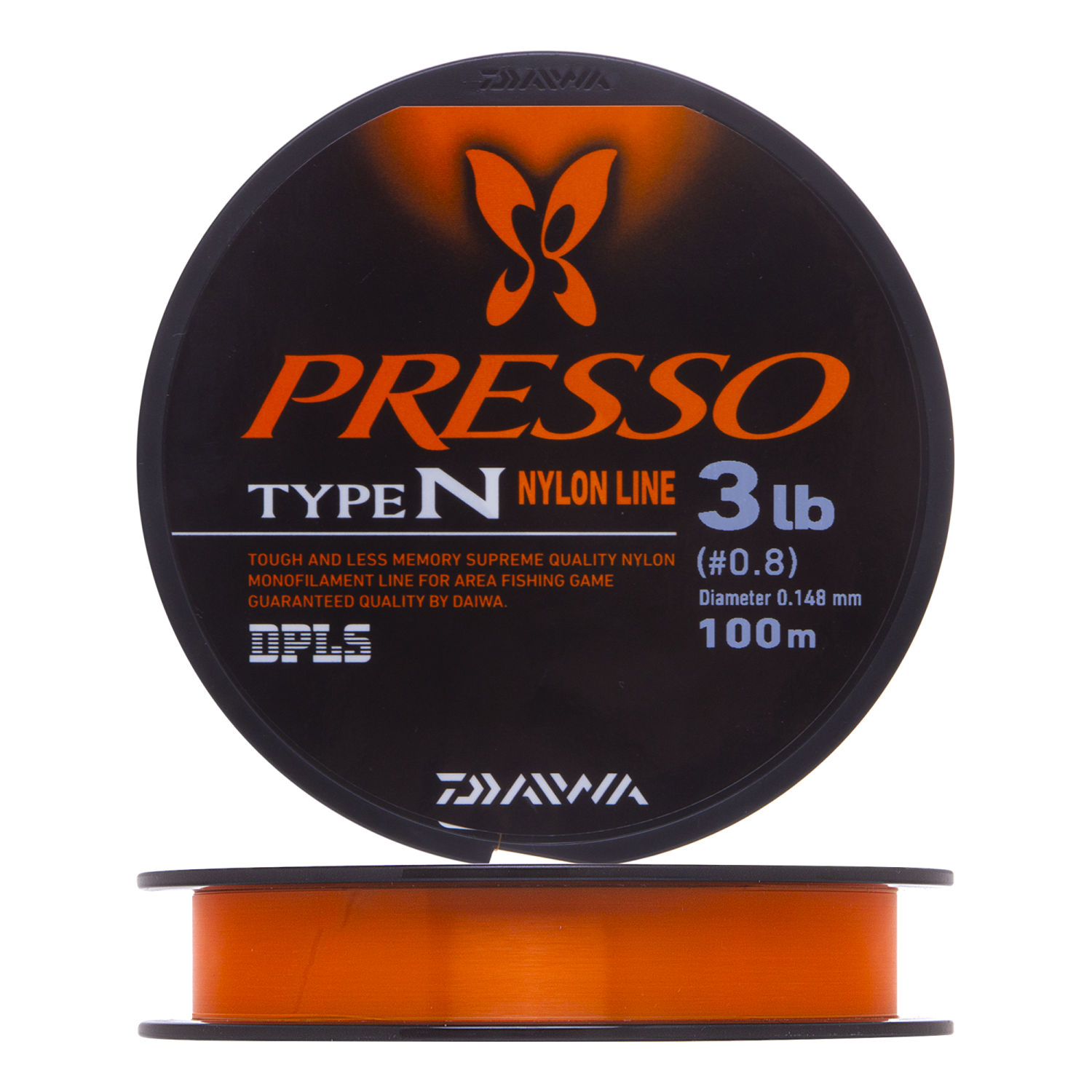 Леска монофильная Daiwa Presso Type-N #0,8 0,148мм 3lb 100м (orange)