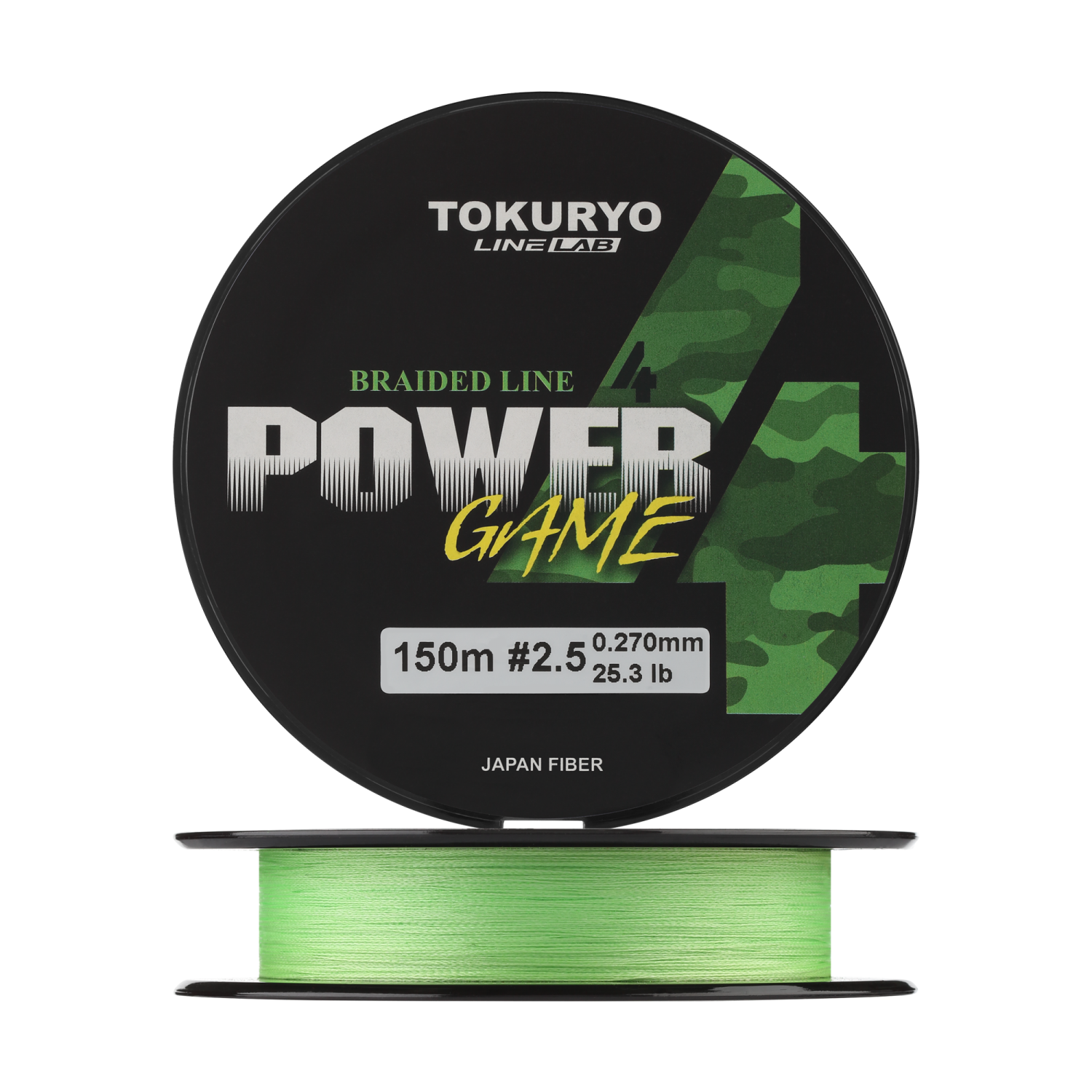 Шнур плетеный Tokuryo Power Game X4 #2,5 0,270мм 150м (light green)