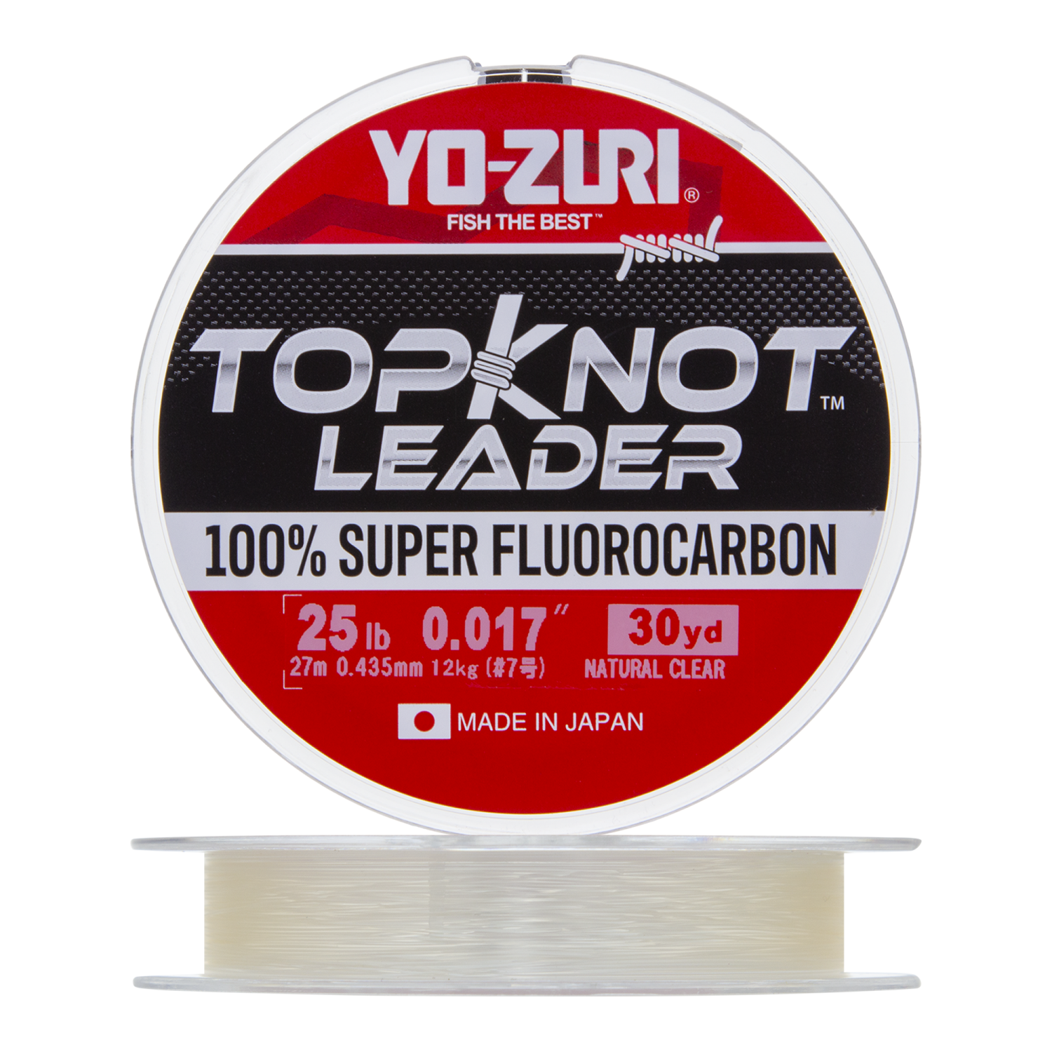 Флюорокарбон Yo-Zuri Topknot Leader Fluorocarbon 100% 0,435мм 27м (natural clear) - 3 рис.