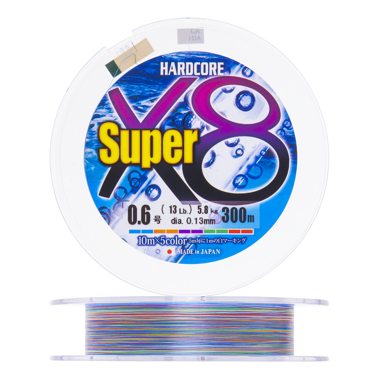 Шнур плетеный Duel Hardcore PE X8 Super #0,6 0,13мм 300м (5color)