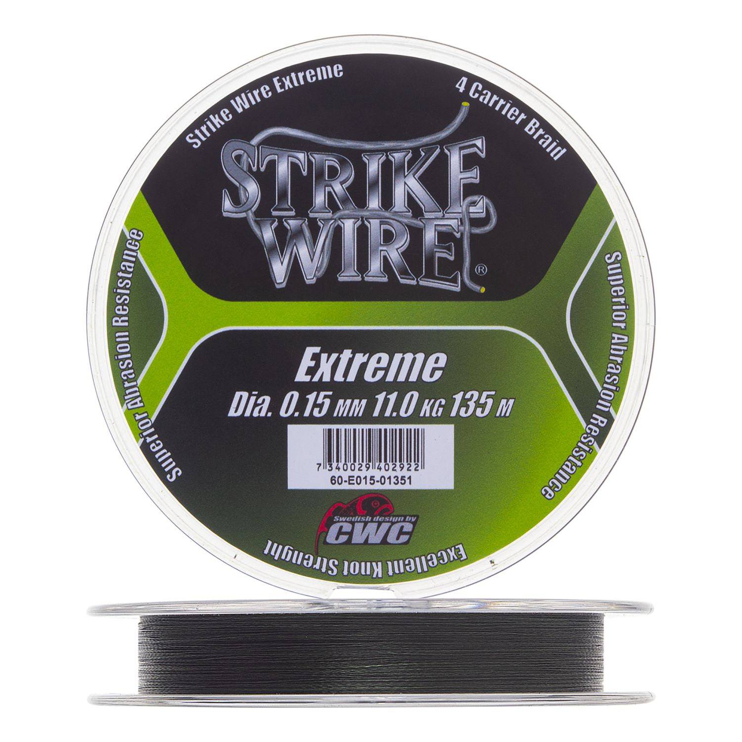 Шнур плетеный CWC Strike Wire Extreme X4 0,15мм 135м (moss green)