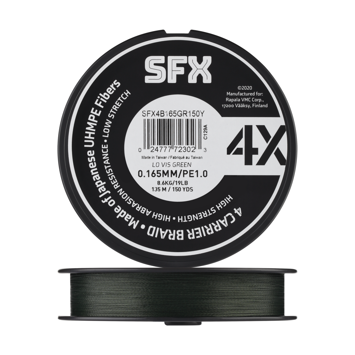Шнур плетеный Sufix SFX 4X #1,0 0,165мм 135м (green)