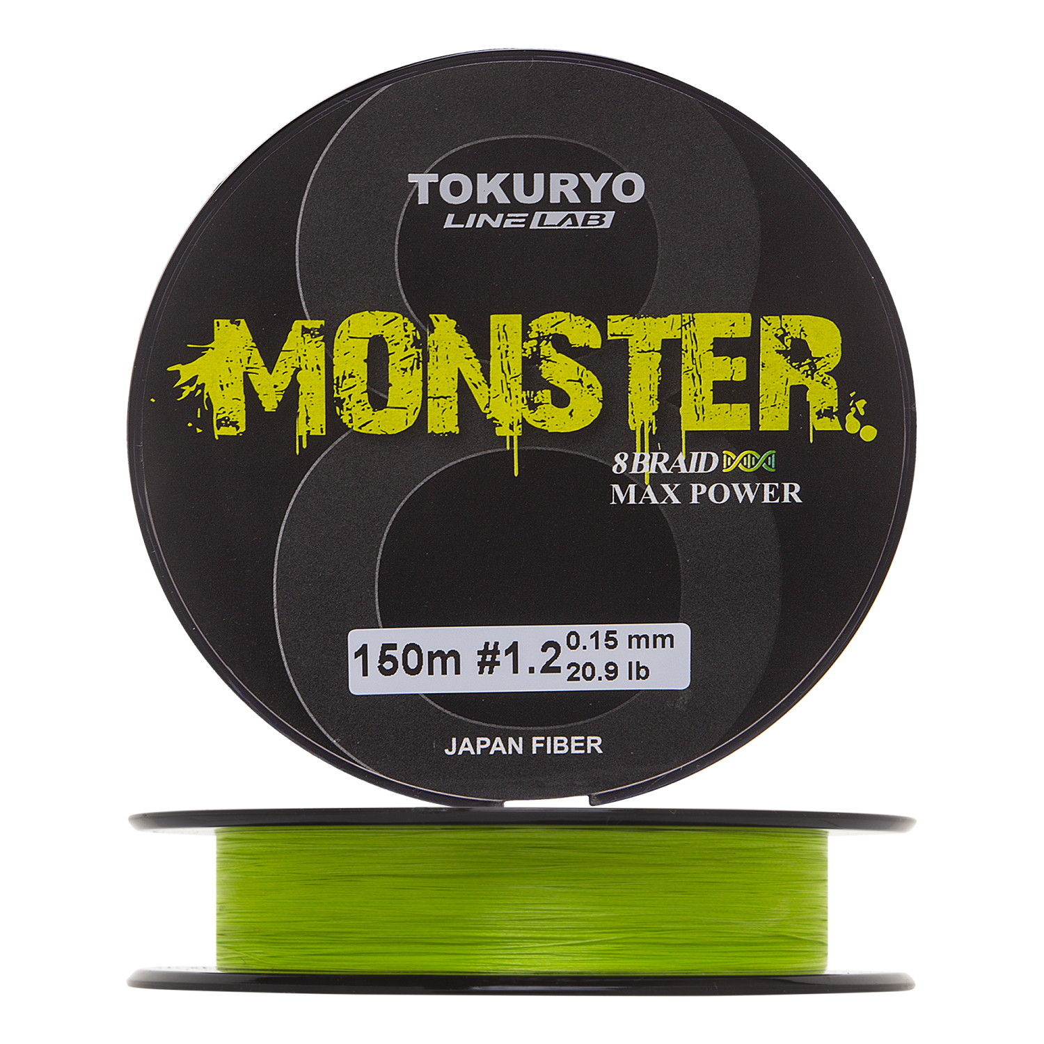 Шнур плетеный Tokuryo Monster X8 #1,2 0,15мм 150м (light green)