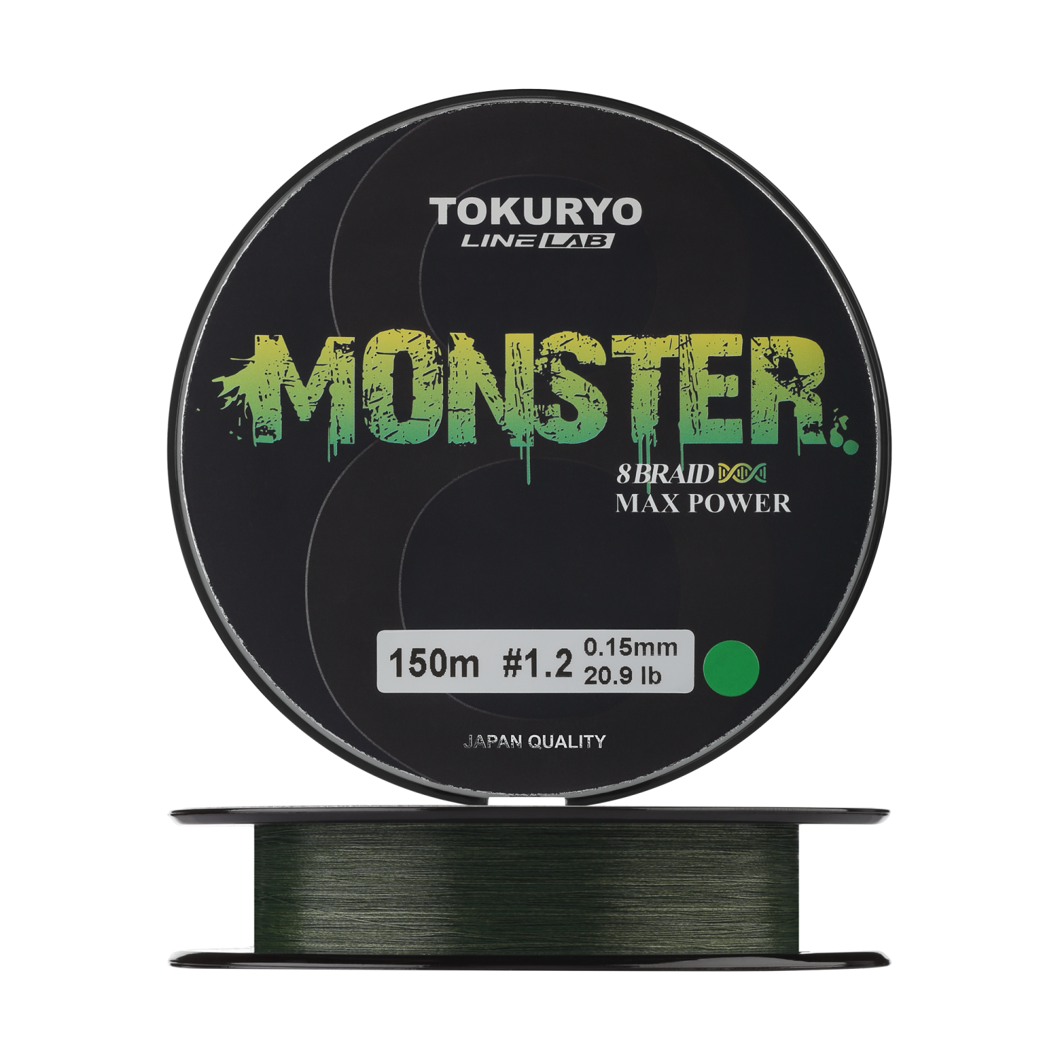 Шнур плетеный Tokuryo Monster X8 #1,2 0,15мм 150м (moss green)