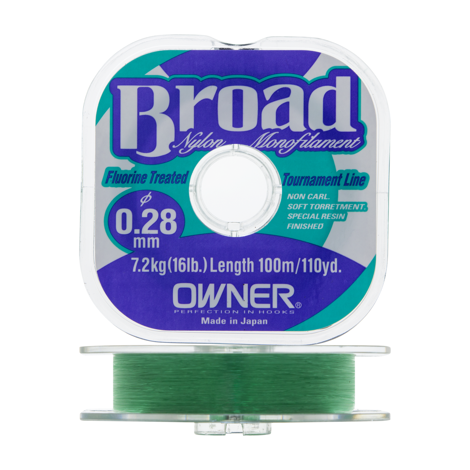 Леска монофильная Owner Broad 0,28мм 100м (light green)