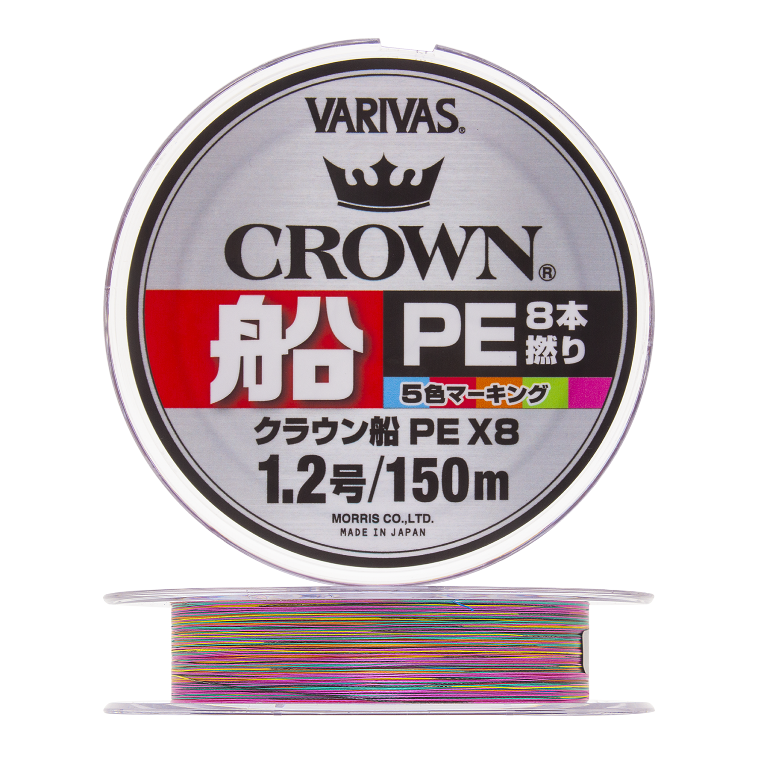 Шнур плетеный Varivas Crown Fune PE X8 #1,2 0,185мм 150м (5color)