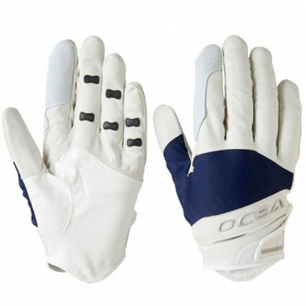 эластичные перчатки shimano ocea gl 295s l Перчатки Shimano GL-001V Ocea Jigging Gloves XL Ocean Navy